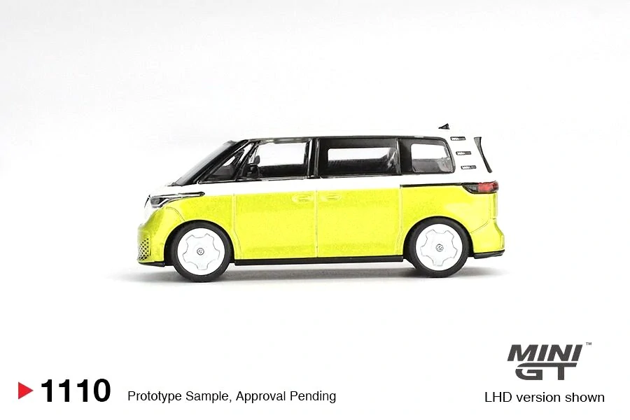 Volkswagen ID. Buzz 2023 candy white/pomelo yellow 1:64 Mini GT