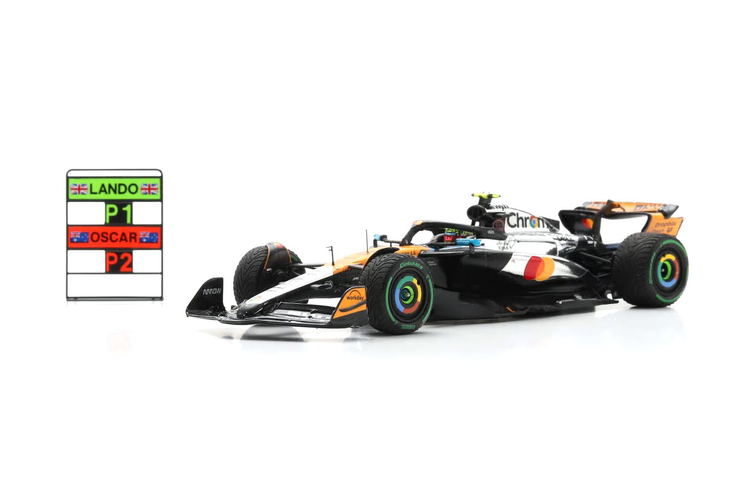 McLaren MCL39 McLaren F1 Team #4 L.Norris Winner British GP 2025 with Pit Board 1:43 Spark