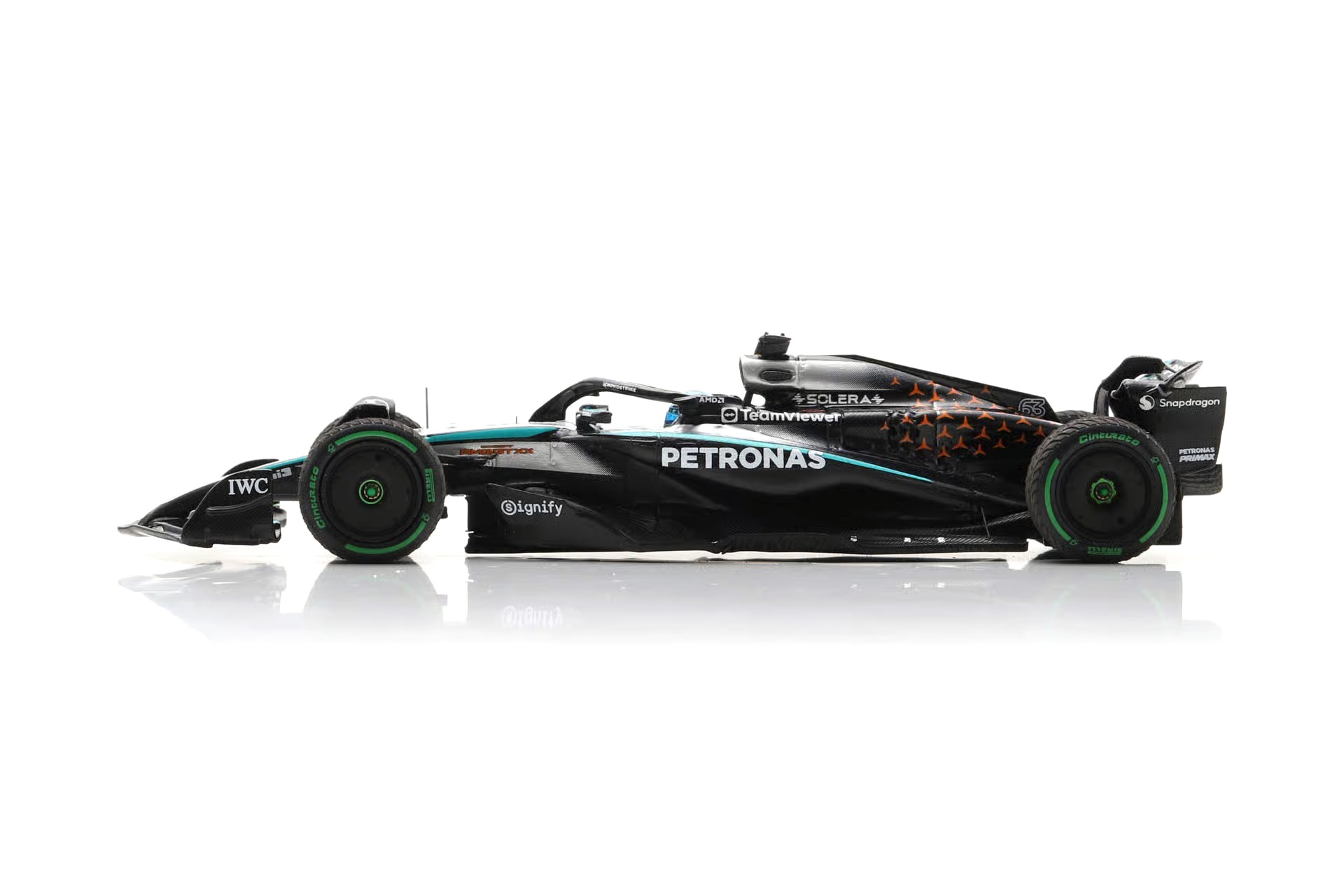 Mercedes W16 Mercedes-AMG Petronas F1 Team #63 G.Russell British GP 2025 1:43 Spark