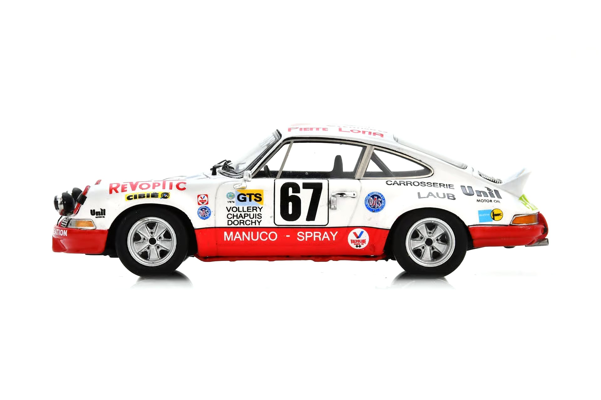 Porsche Carrera RSR #67 Vollery/Chapuis/Dorchy 24H Le Mans 1974 1:43 Spark