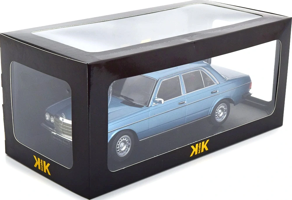 Mercedes-Benz 230E W123 1975 light blue metallic 1:18 KK Scale