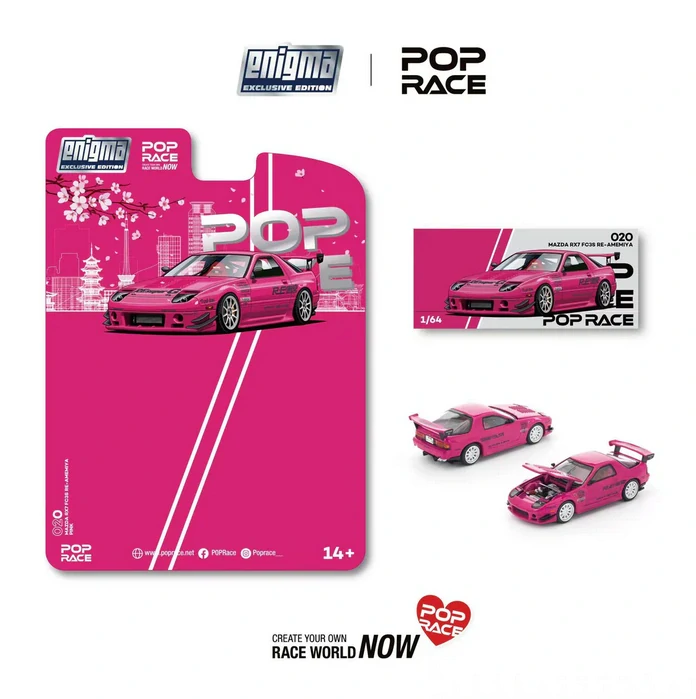 Mazda RX7 (FC3S) Re-Amemiya *Enigma Exclusive* pink 1:64 Pop Race