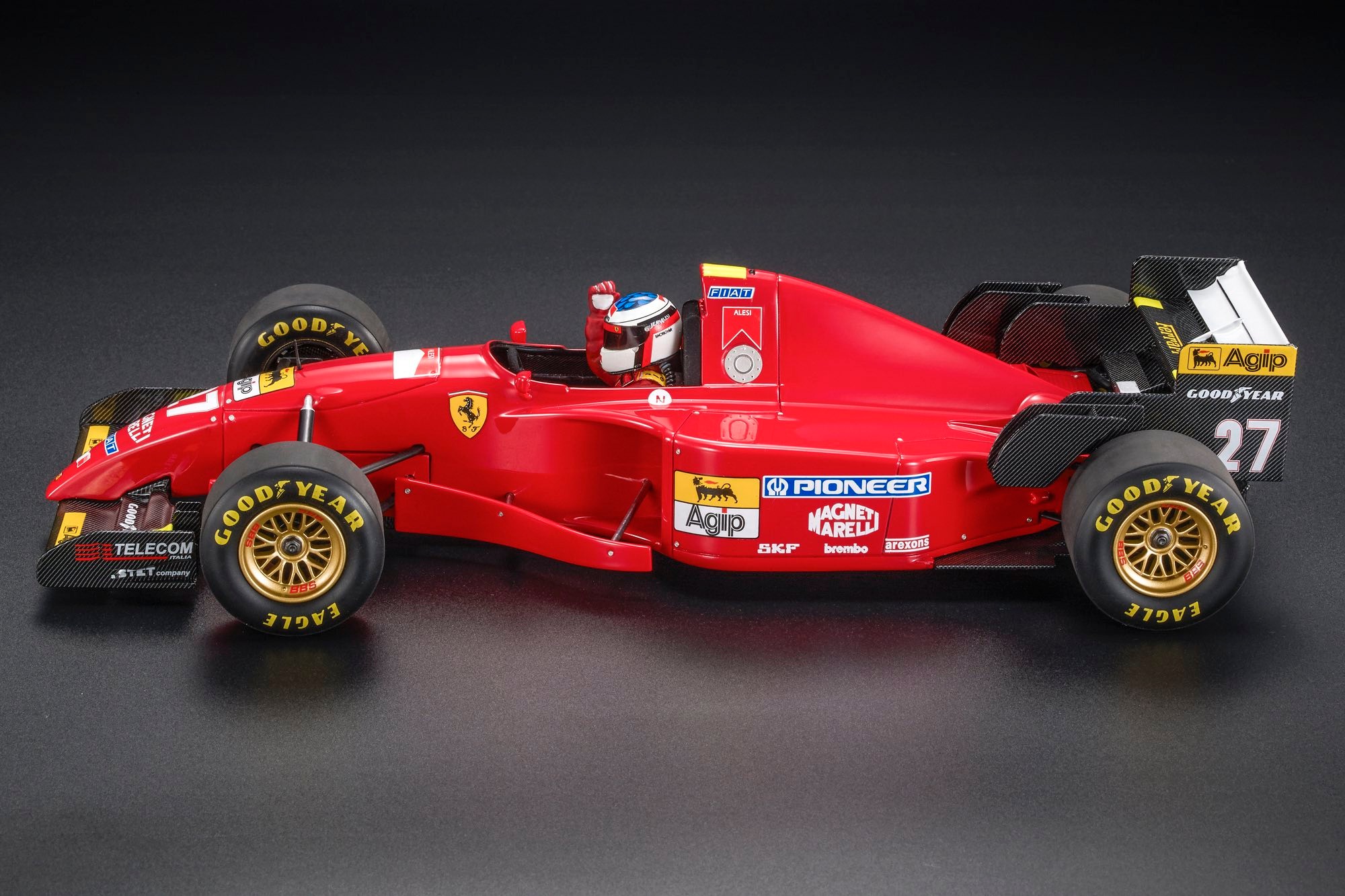 Ferrari F1 412T2 #27 Jean Alesi Winner Canada Montreal GP 1995 with Pilot Figure 1:12 GP Replicas
