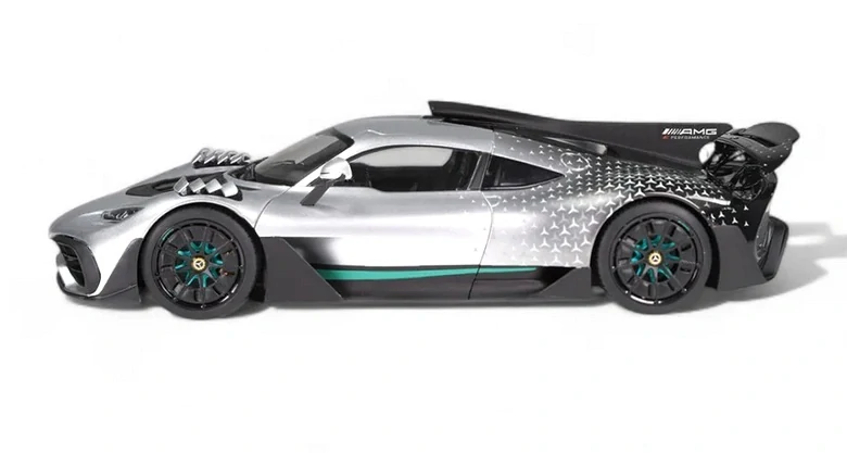 Mercedes-AMG ONE *Race with Stars* 2023 silver/black 1:18 NZG
