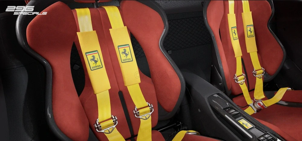 Ferrari 296 Speciale 2025 Montecarlo yellow metallic with Showcase 1:18 Polistil 