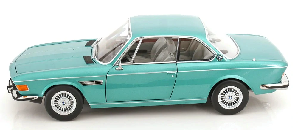 BMW 3.0 CSi E9 Coupe 1971 - Alpina Rims - turquoise metallic 1:12 KK Scale