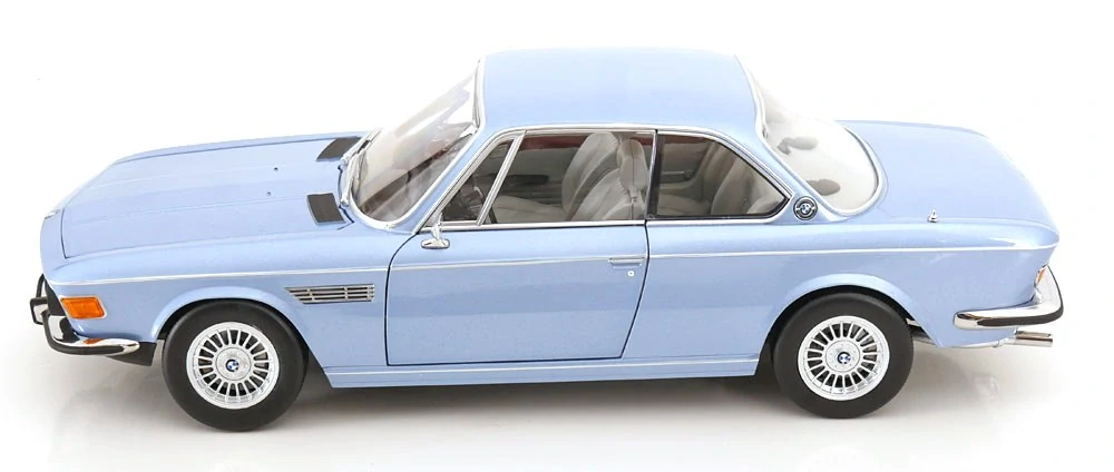 BMW 3.0 CSi E9 Coupe 1971 - Alpina Rims - light blue metallic 1:12 KK Scale
