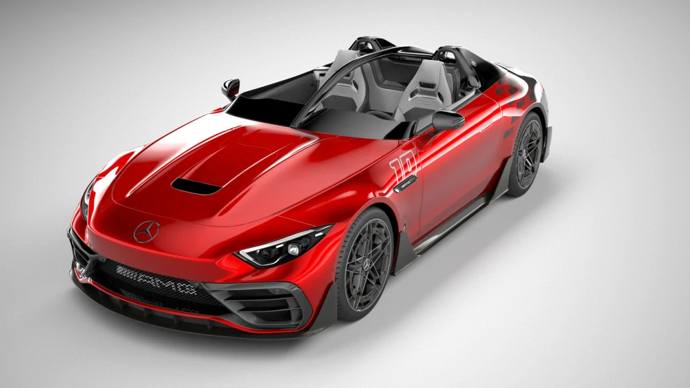 Mercedes-Benz SL AMG 4.0L V8 Biturbo 585cv PureSpeed #10 Spider Open 2025 red/black 1:18 Mercedes-Benz Dealer edition