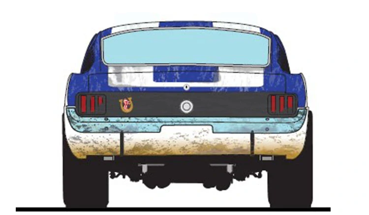 Ford Mustang A/FX Colt 45 *Southern Speed & Marine* 1965 blue/brown 1:18 Acme Diecast