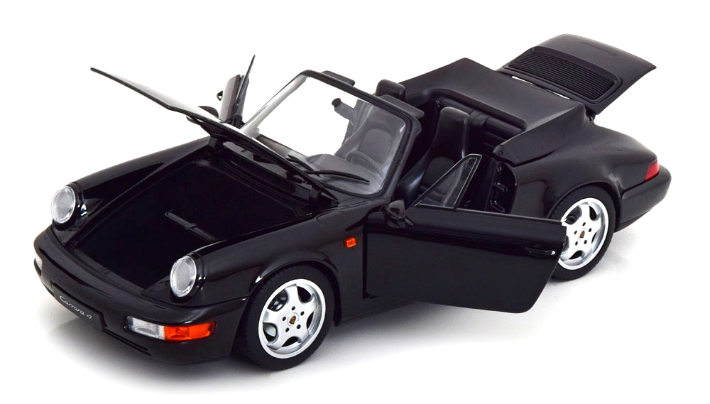 Porsche 911 964 Carrera 4 Cabrio 1990 black metallic 1:18 Norev