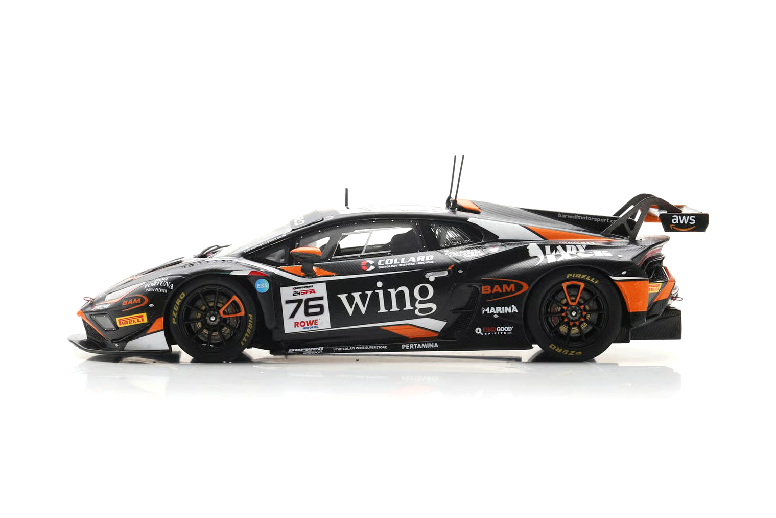 Lamborghini Huracan GT3 EVO 2 Barwell Motorsport #76 R.Collard/Garg/R.Collard/Ali 24H Spa 2025 1:43 Spark