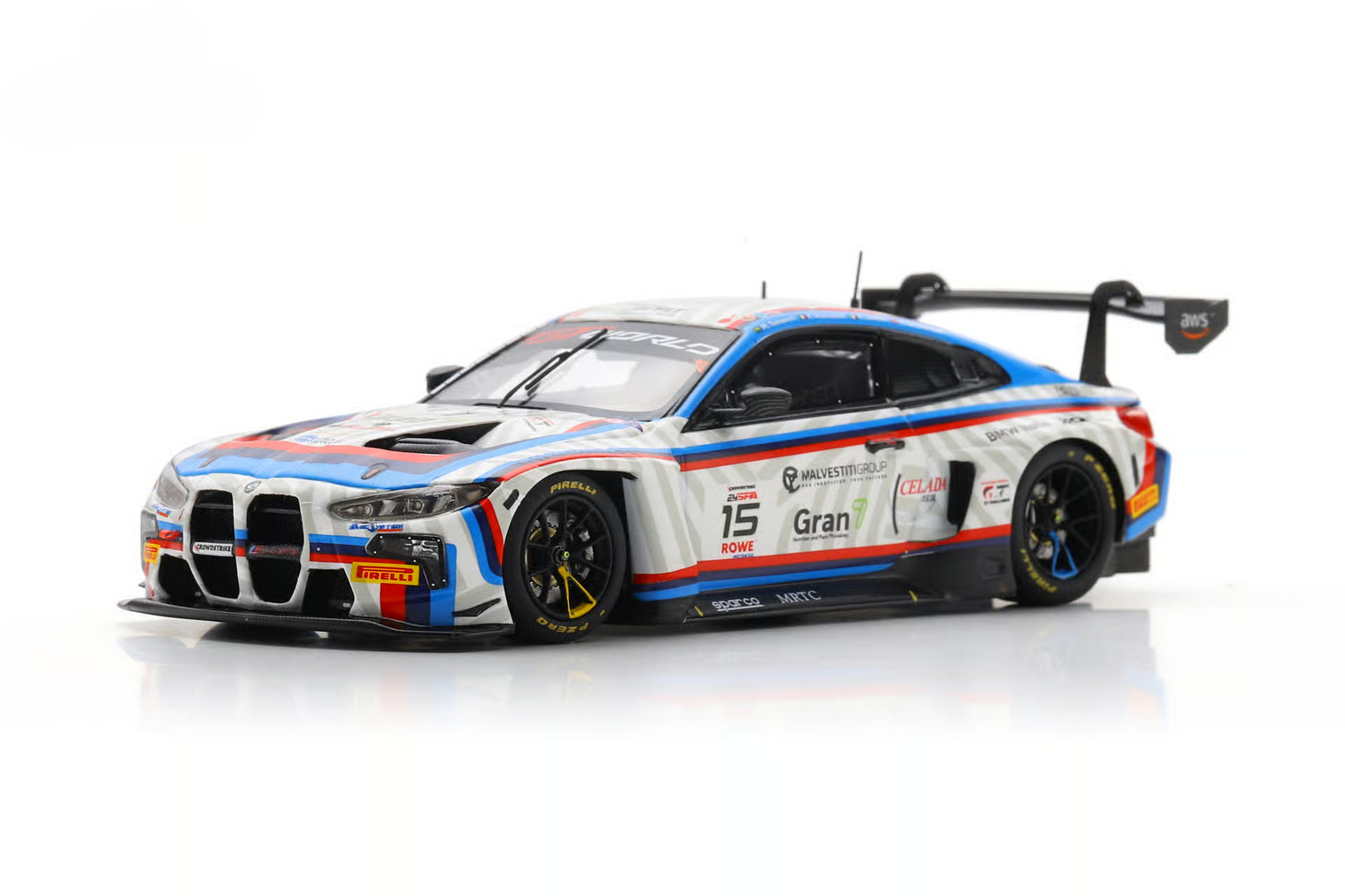BMW M4 GT3 EVO Italia Ceccato Racing #15 Tomasoni/Malvestiti/Jelmini/de Phillippi 24H Spa 2025 1:43 Spark