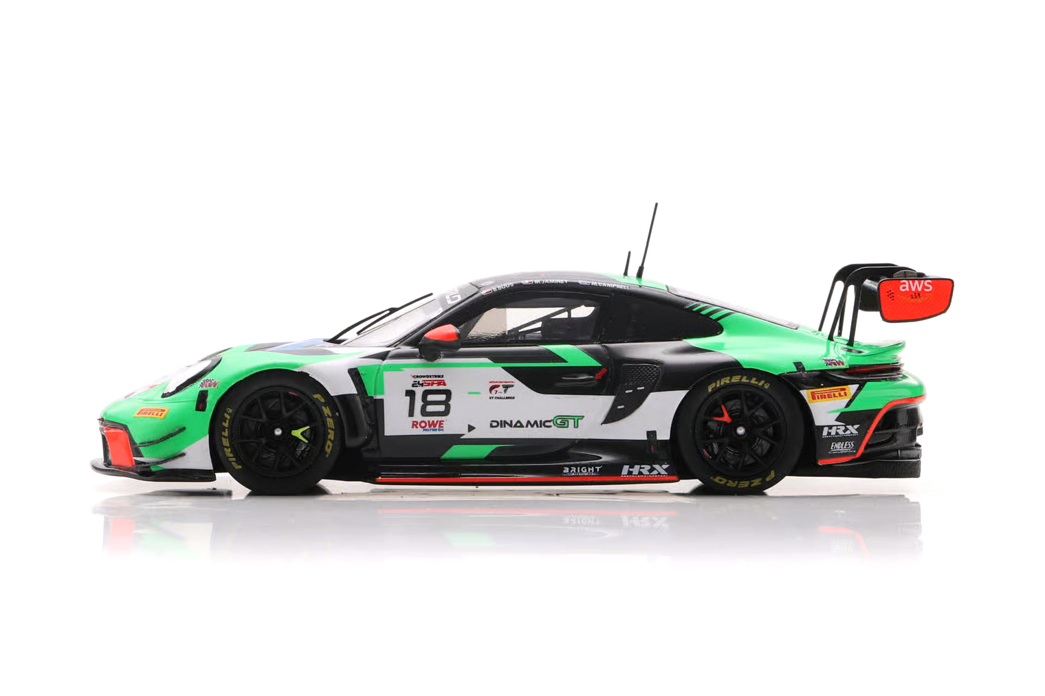 Porsche 911 GT3 R 992 Dinamic GT #18 Campbell/Buus/Jaminet 24H Spa 2025 1:43 Spark 