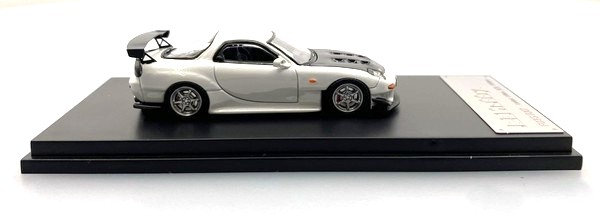Mazda RX-7 (FD3S) white with carbon hood 1:64 My Model Collect