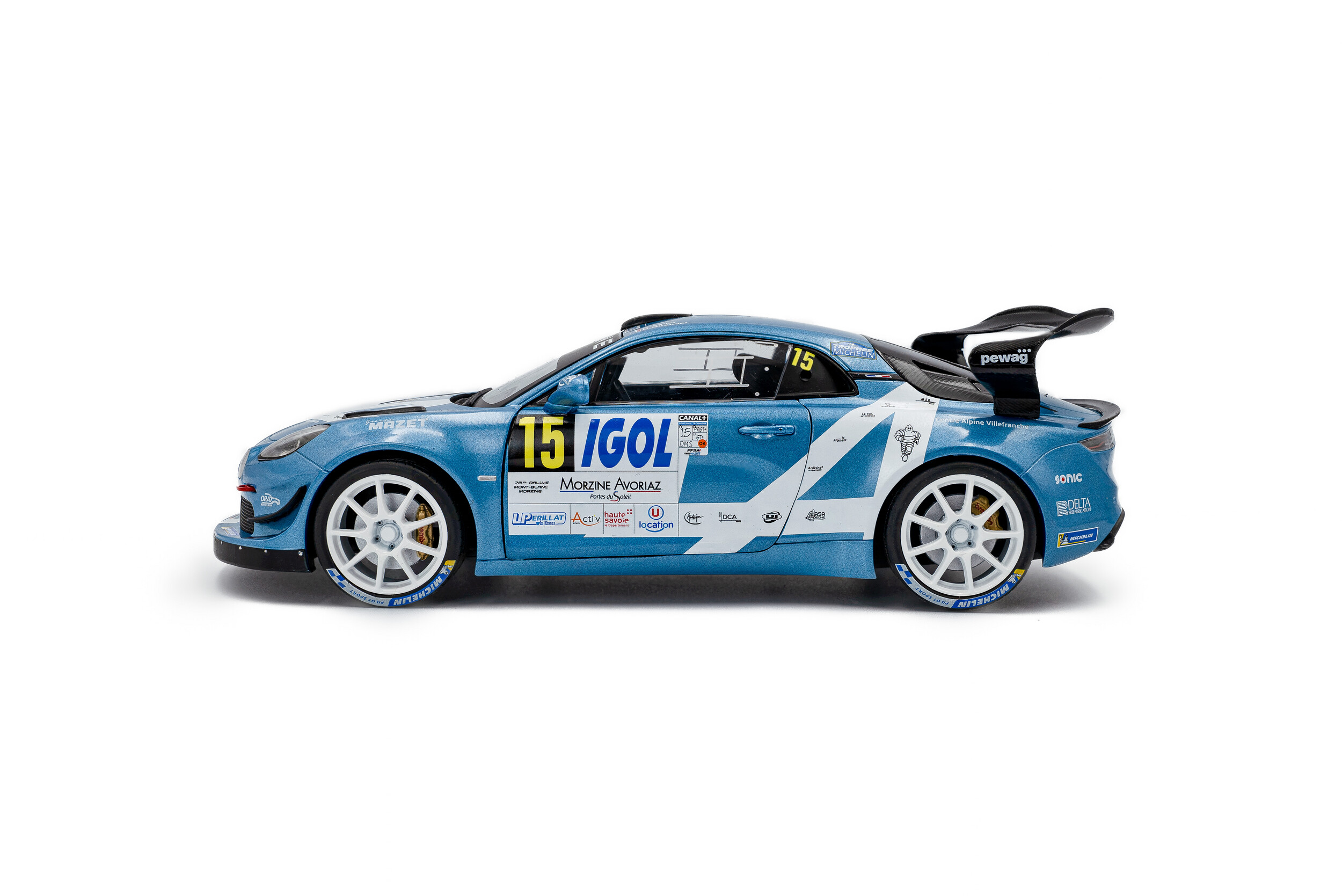 Alpine A110 RGT #15 Astier/Giraudet Rally Mont Blanc 2024 1:18 Solido