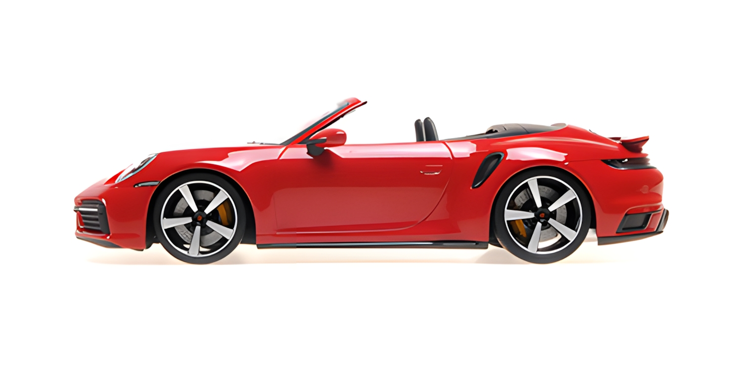 Porsche 911 992 Turbo S Cabriolet 2020 red 1:18 Minichamps