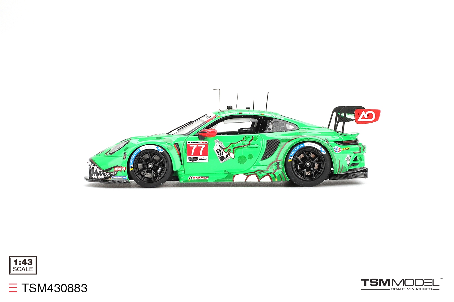 Porsche 911 992 GT3 R #77 AO Racing Winner 12H Sebring 2025 1:43 TSM Model
