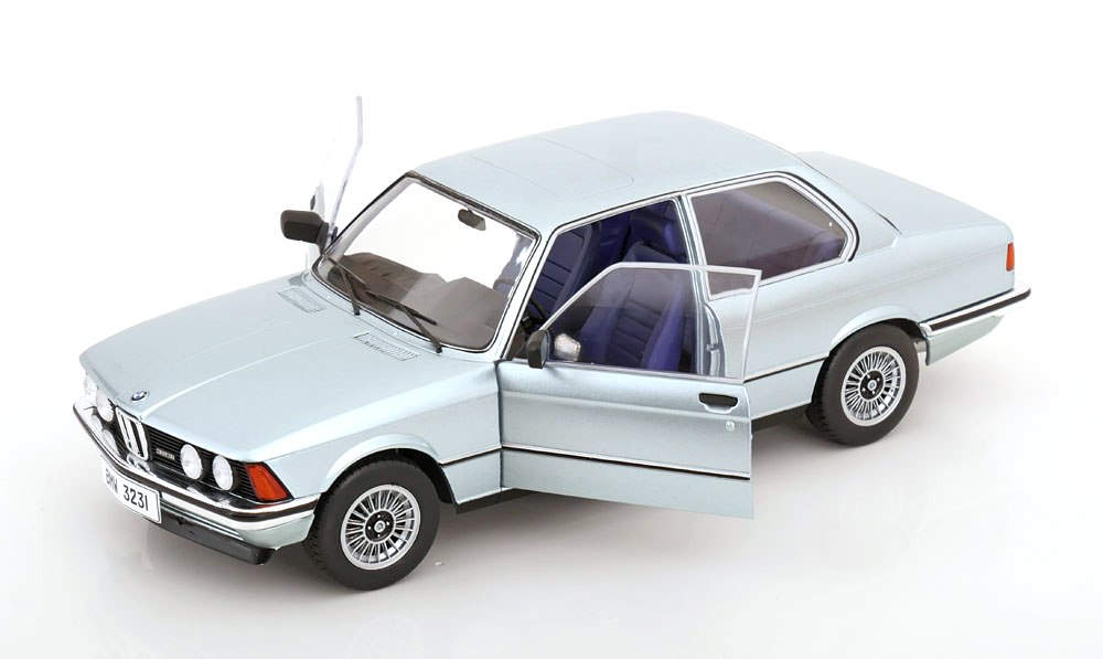 BMW E21 323I 1980 silverblue metallic 1:18 Solido