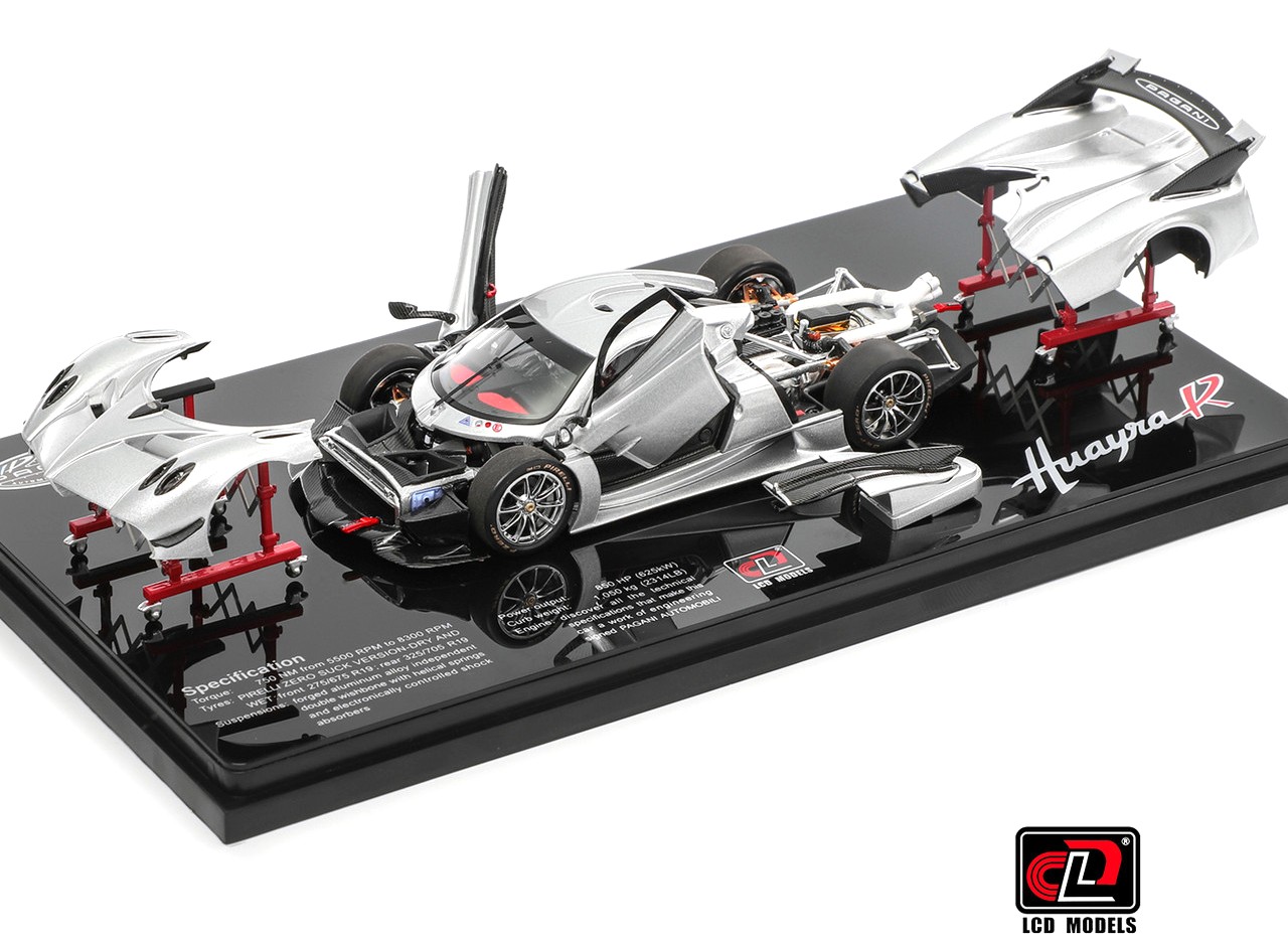 Pagani Huayra R silver 1:43 LCD Model