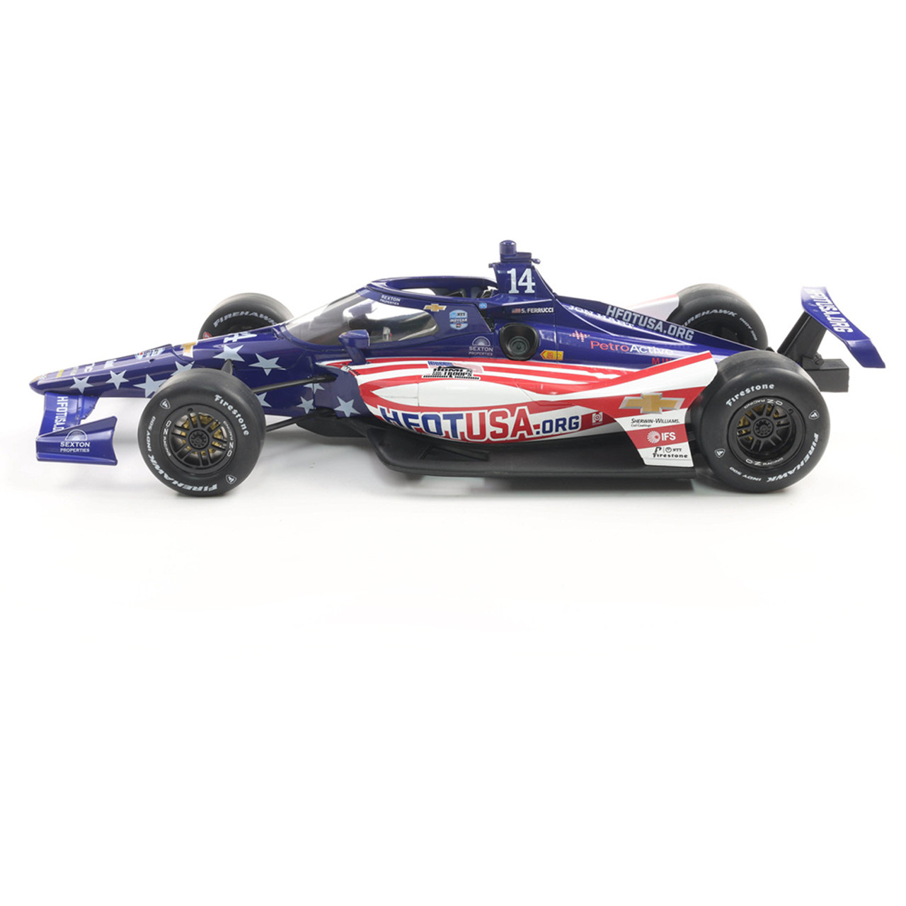 Dallara NTT Indycar #14 Santino Ferrucci AJ Foyt Racing Homes for Our Troops Super Speedway 2025 1:18 Ixo America