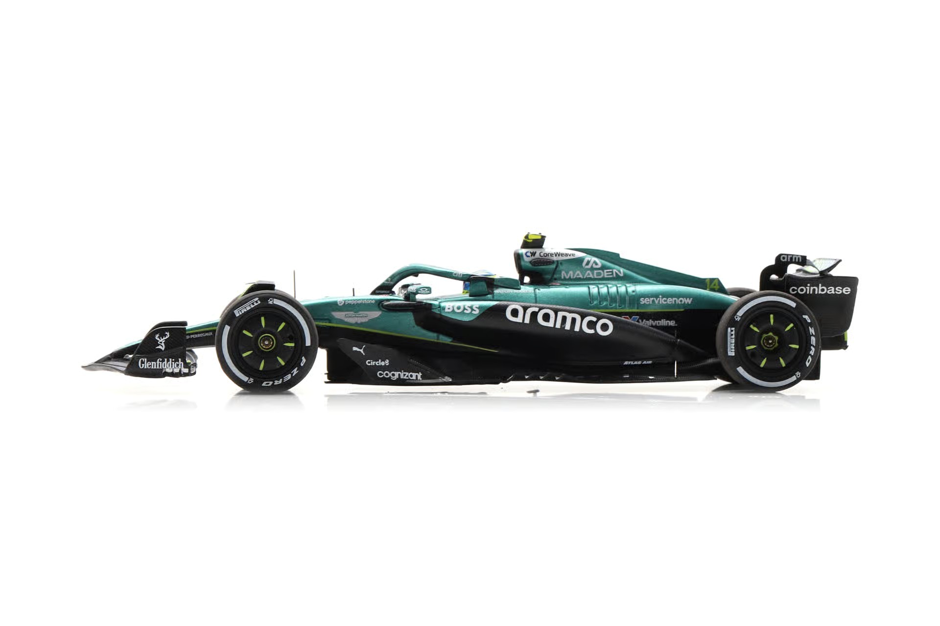 Aston Martin AMR25 Aramco F1 Team #14 F.Alonso 5th Hungarian GP 2025 1:43 Spark