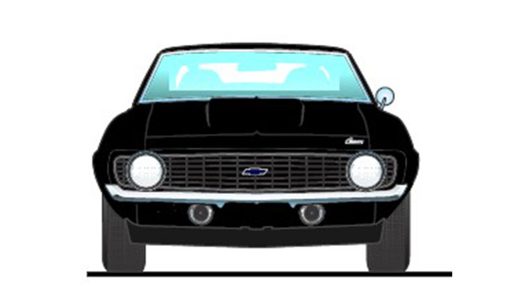 Chevrolet COPO Camaro 1 of 1 1969 black 1:18 Acme Diecast