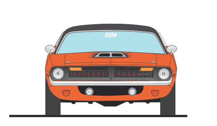 Plymouth HEMI Cuda *Sun Kissed* Sox & Martin 1970 orange 1:18 Acme Diecast
