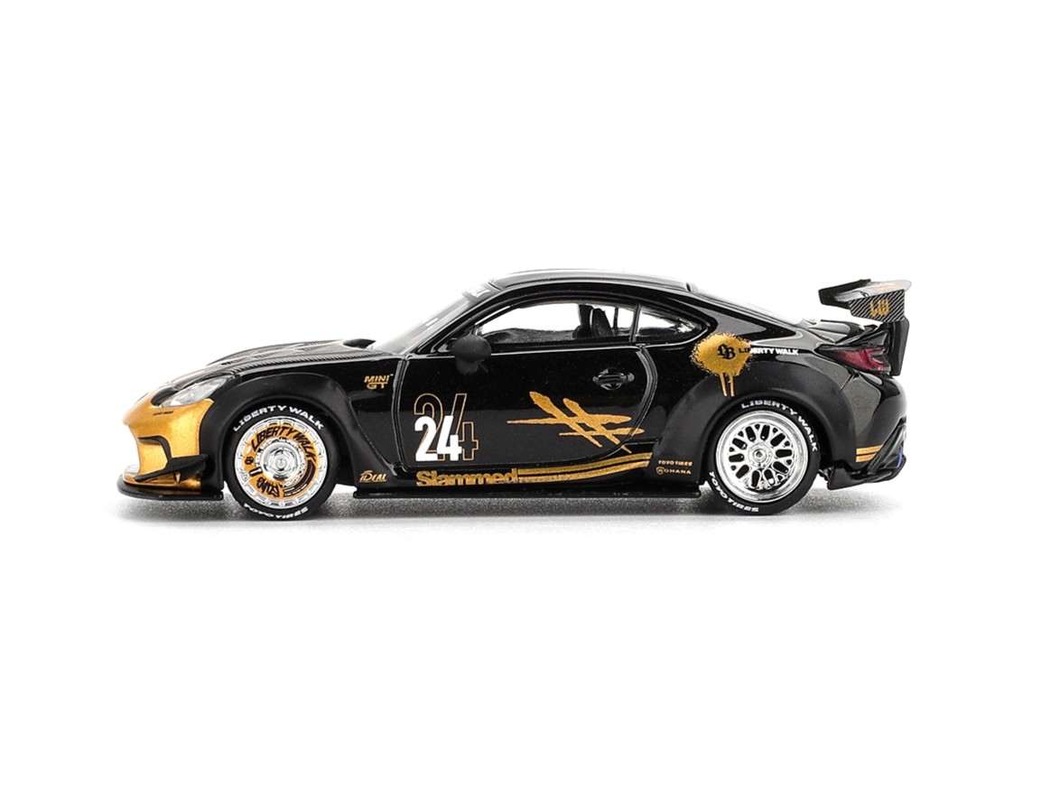 Toyota GR Supra 2025 LB-Nation black & gold 1:64 Mini GT