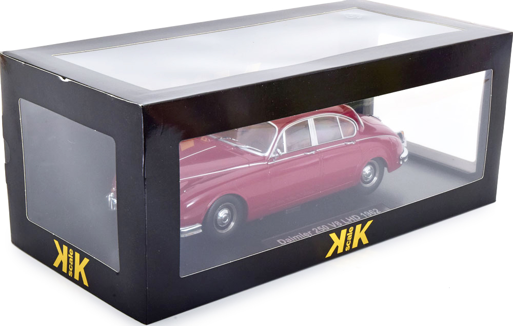 Daimler 250 V6 LHD 1962 red/brown interior 1:18 KK Scale