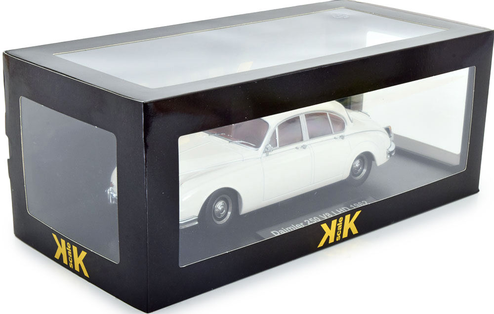 Daimler 250 V6 LHD 1962 white/brown interior 1:18 KK Scale