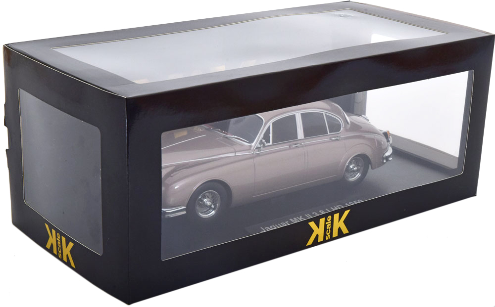 Jaguar MKII 3.8 LHD 1959 pearl silver 1:18 KK Scale