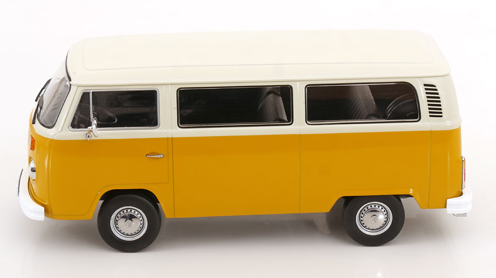 Volkswagen T2b Bus 1972 yellow/white 1:18 KK Scale
