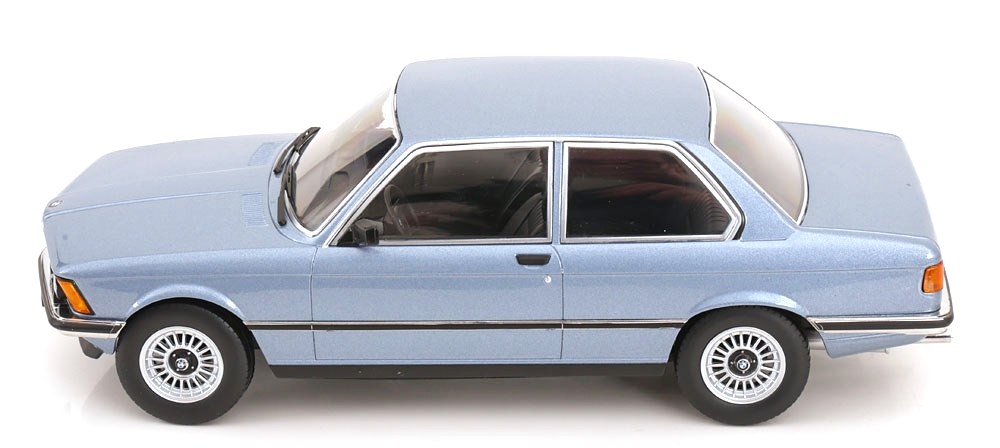 BMW 3-Series 323i E21 1978 light blue metallic 1:18 KK Scale