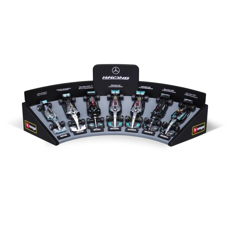 Mercedes-AMG Set - W05#6 2014-W07#44 2016-W10#77 2019-W12#44 2021-W13#44 2022-W14 #63 2023-W15#44 1:43 Bburago