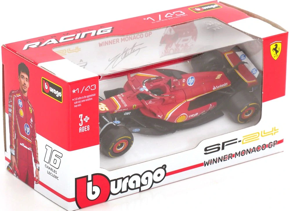 Ferrari SF-24 #16 Ch.Leclerc Winner Monaco GP 2024 1:43 Bburago