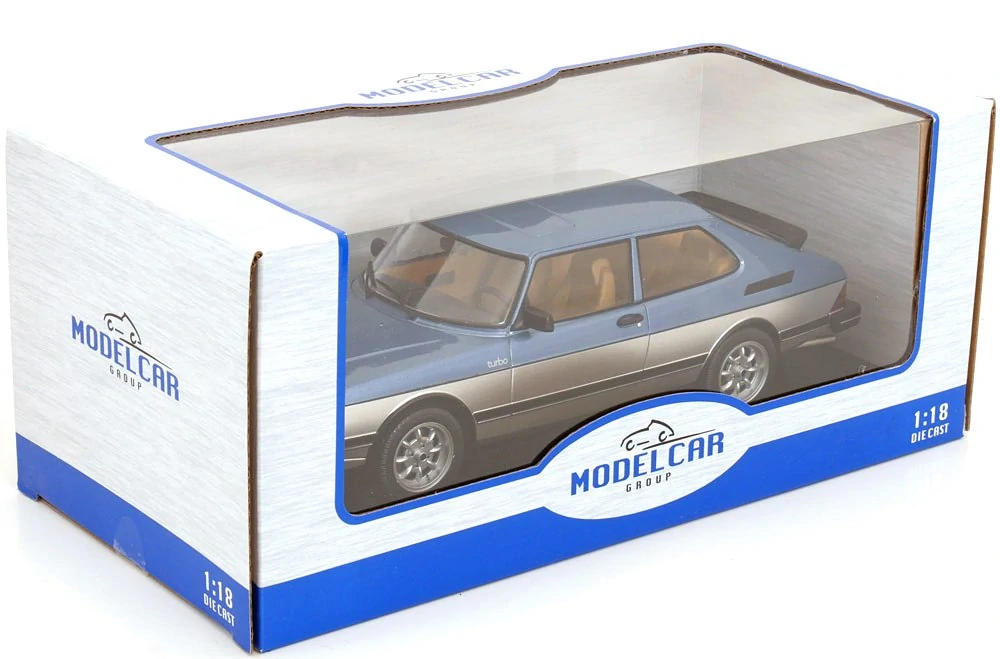Saab 900 Turbo 1981 blue/silver 1:18 MCG 