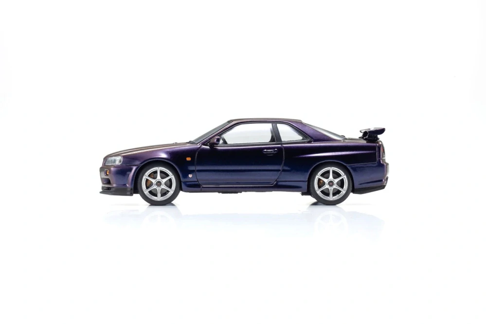 Nissan Skyline GT-R R34 V-SpecII 2001 purple 1:43 Kyosho