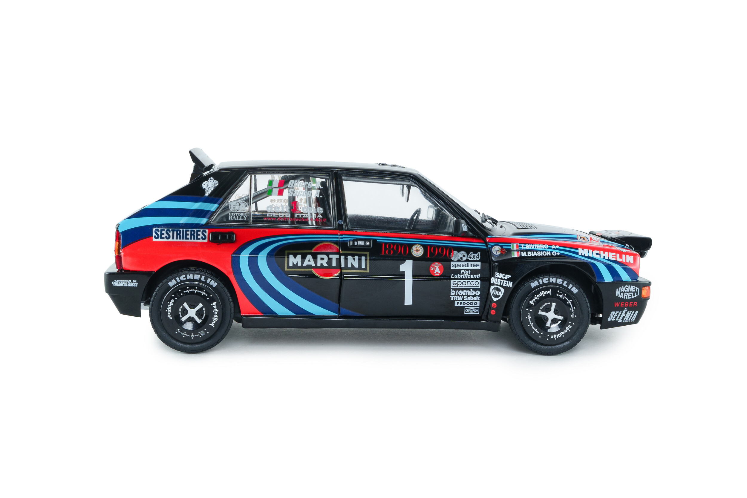 Lancia Delta HF Integrale Tribute To Biasion A.Sacco Rallye Monte Carlo 1990 1:18 Solido
