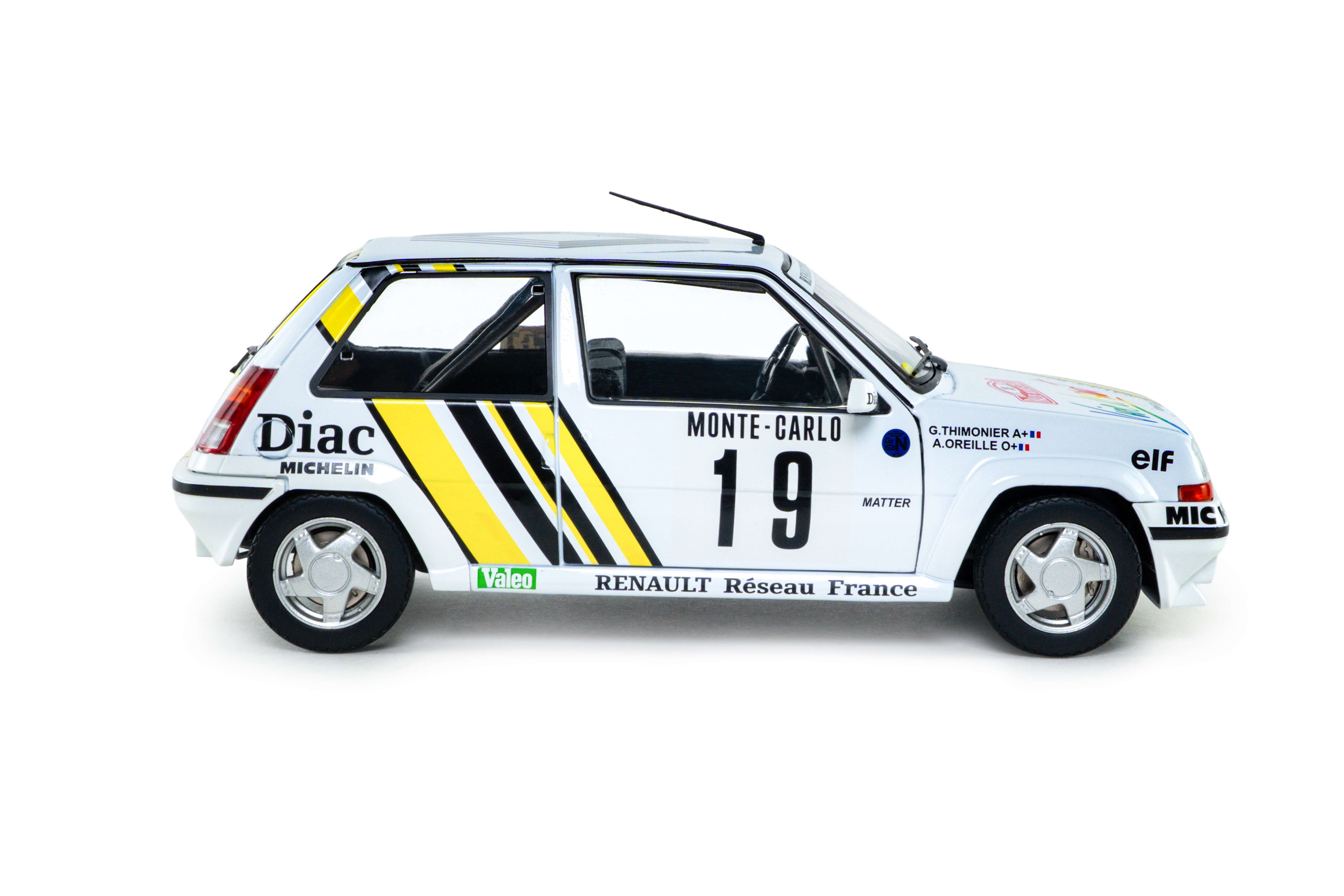 Renault 5 GT Turbo MK2 #19 Oreille/Thimonier Rallye Monte Carlo 1989 1:18 Solido