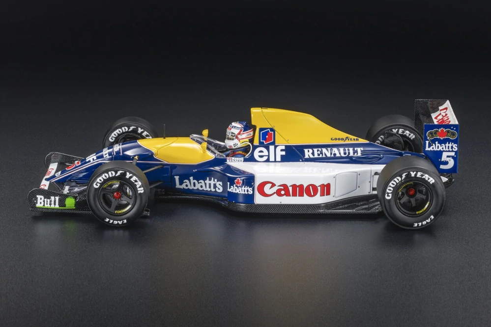 Williams F1 FW14B Renault #5 N.Mansell World Champion Winner French GP 1992 with Pilot Figure 1:18 GP Replicas