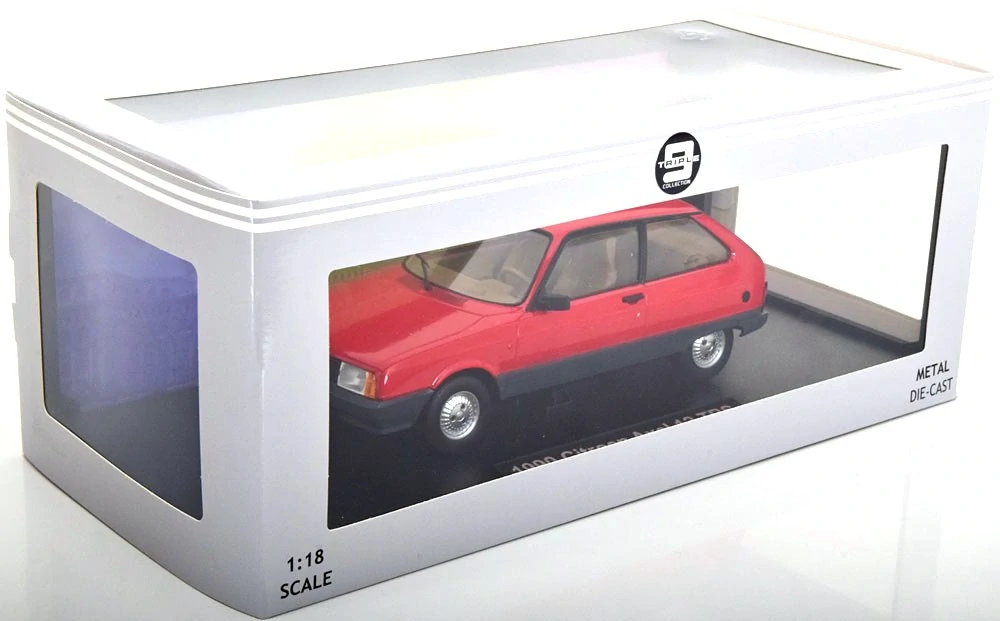 Citroen Axel 1990 red/beige interior 1:18 Triple9 Collection