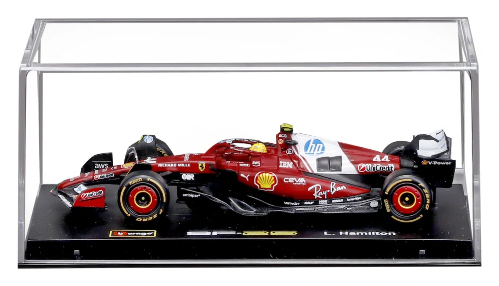 Ferrari F1 #44 L.Hamilton 2025 with Helmet 1:43 Bburago