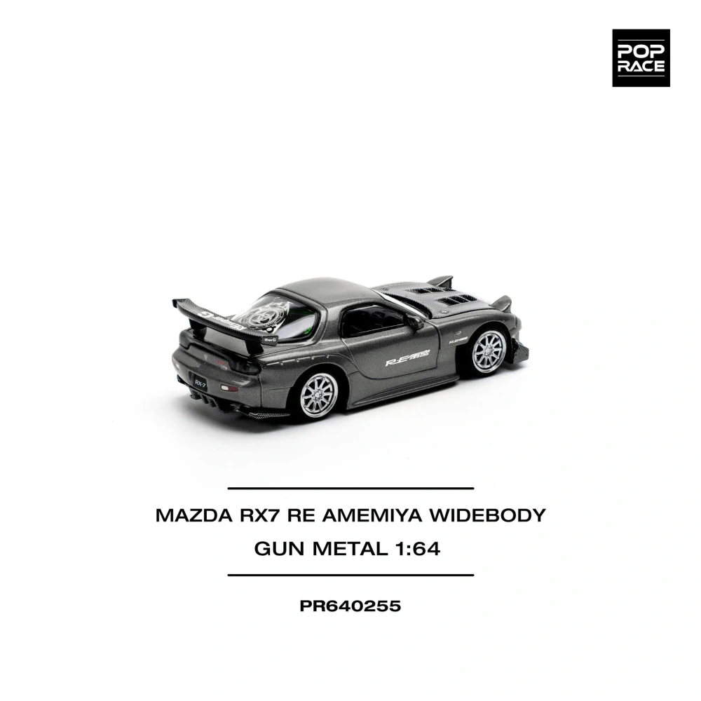 Mazda RX7 Re-Amemiya gun metal 1:64 Pop Race
