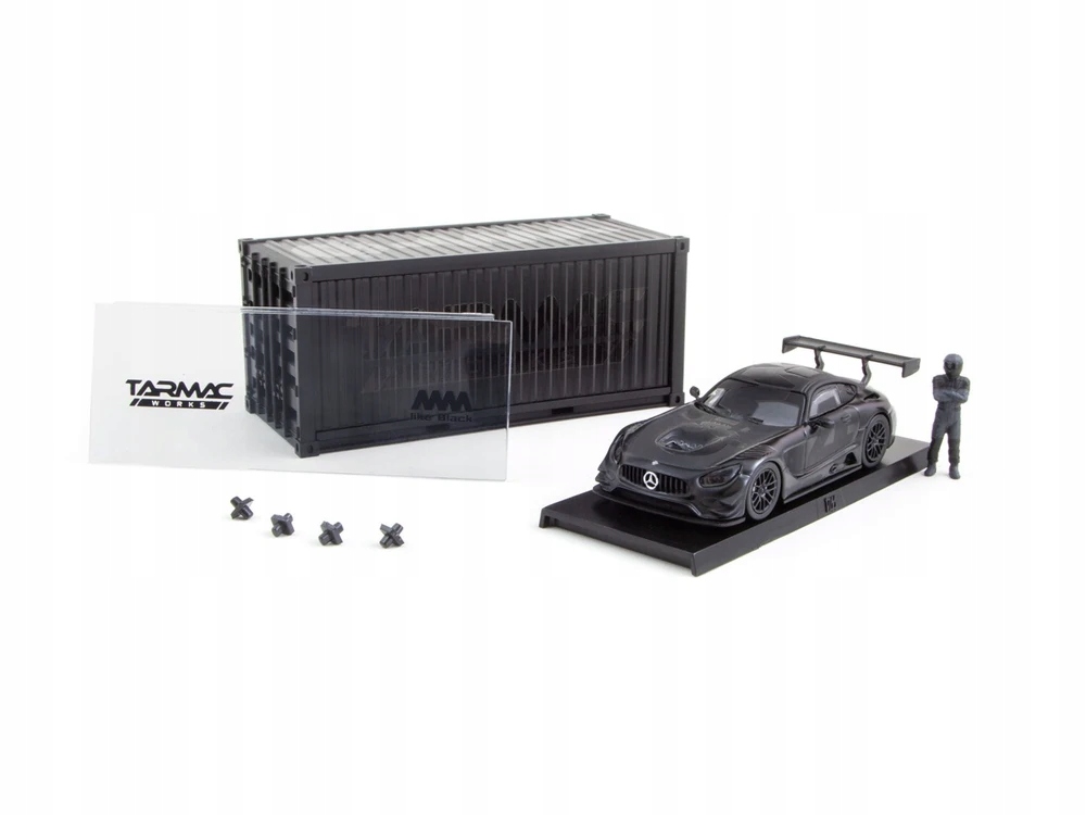 Mercedes-AMG GT3 #4 2018 With Container & Figure black 1:64 Tarmac