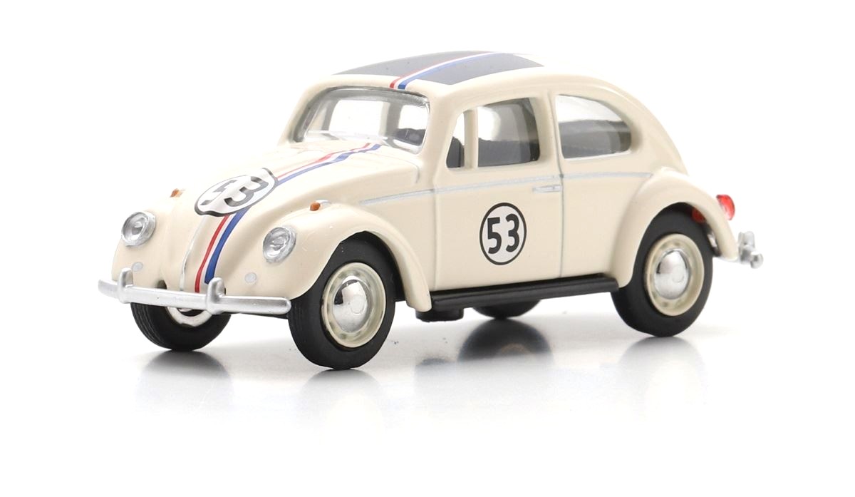 Volkswagen Kever Herbie #53 Rally cream/red/blue 1:64 Schuco