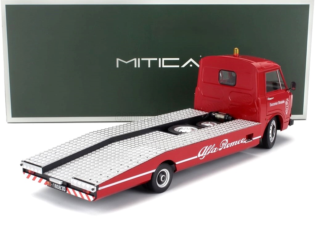 Alfa Romeo A12 Tow Truck 1977 red/black 1:18 Mitica
