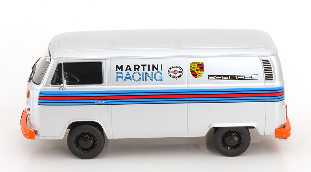 Volkswagen T2b Delivery Van Porsche Martini Racing 1972 silver 1:18 KK Scale