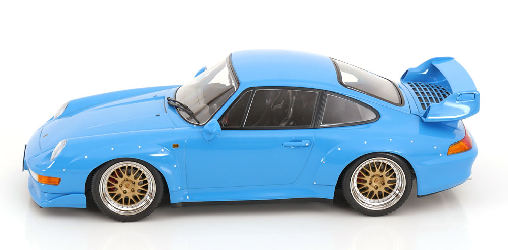 Porsche 911 993 GT2 Coupe 1996 BBS Rims light blue 1:18 KK Scale