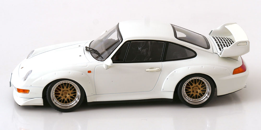 Porsche 911 993 GT2 Coupe 1996 BBS Rims white 1:18 KK Scale