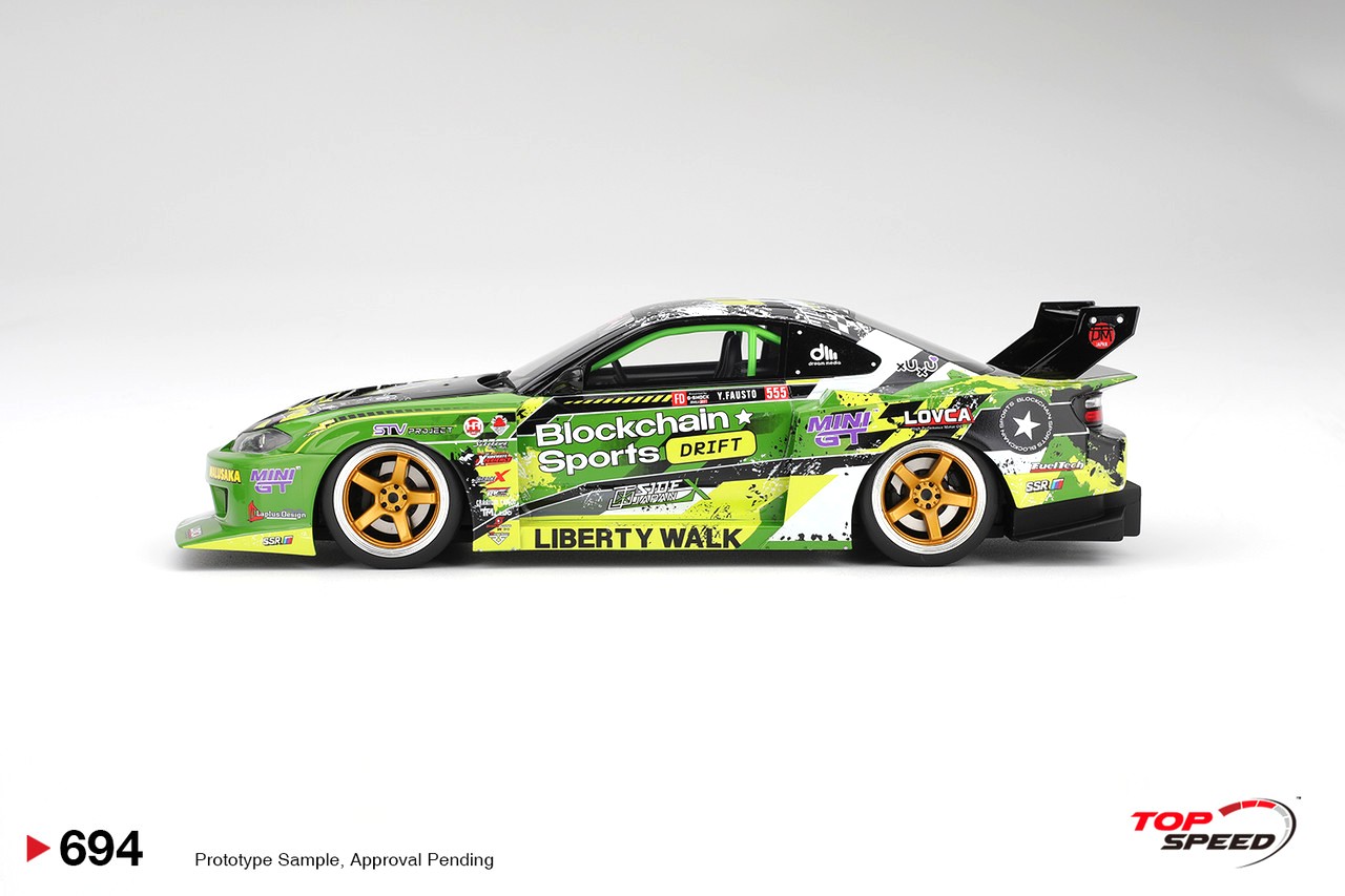 Nissan Silvia S15 LB-Super Silhouette #555 V2 Formula Drift Japan 2024 1:18 TopSpeed Models